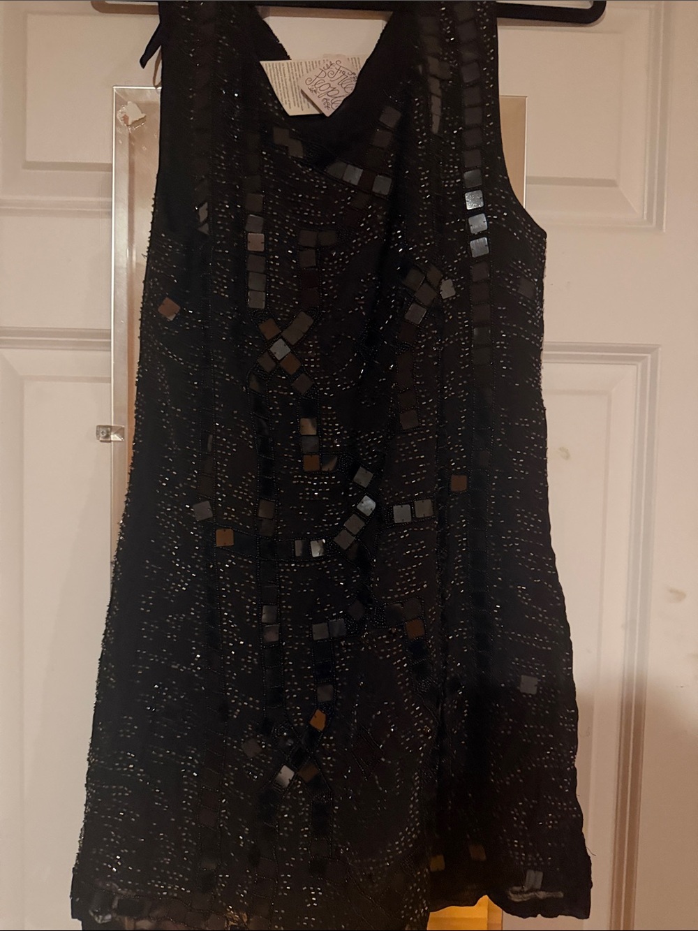 Black Beaded Sleeveless Evening Dress( NWT!)